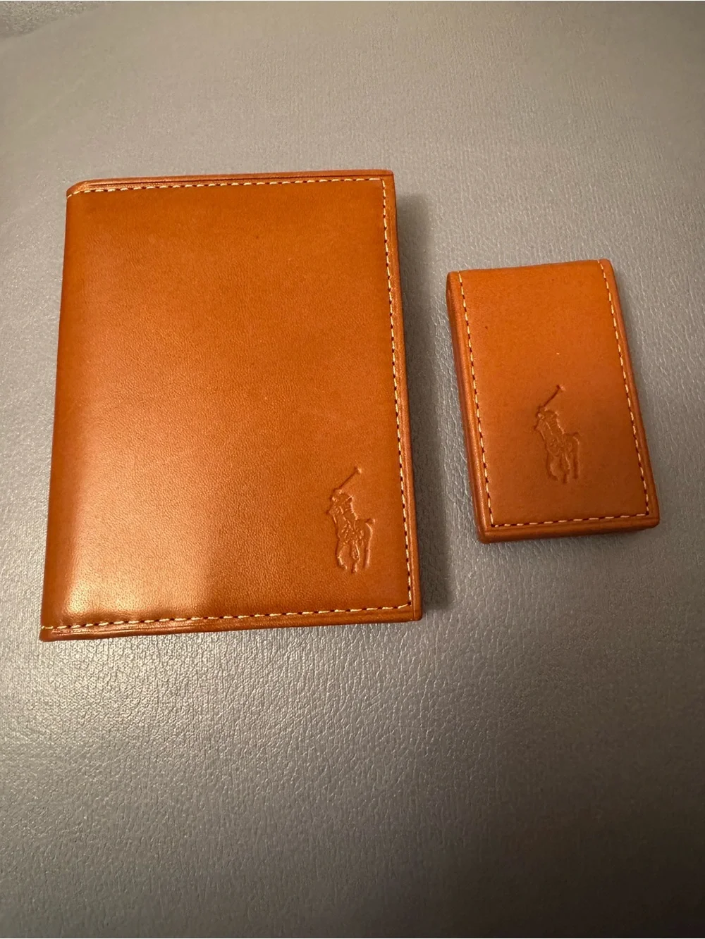 POLO RALPH LAUREN MEN’S LEATHER BILLFOLD ID FLIP WALLET& Money Clip Magnetic